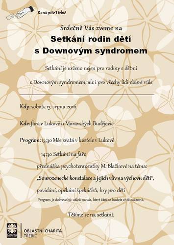 Setkání rodin - pozvánka