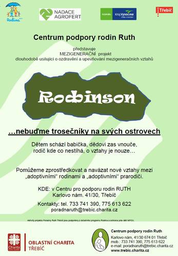 Rodbinson - plakát s informacemi
