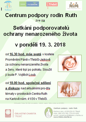 Setkání podporovatelů ochrany nenarozeného života