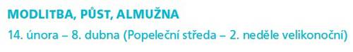 Modlitba, půst, almužna 