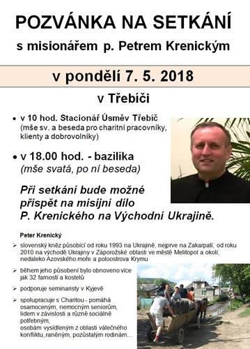 Setkání s P. Krenickým 7. 5. 2018