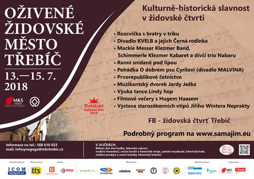 Plakát_Oživené židovské město_Třebíč_ 2018
