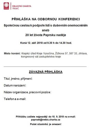 Náhled přihlášky