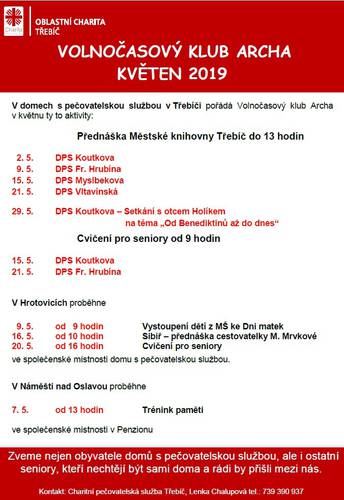 Klub Archa v květnu 2019
