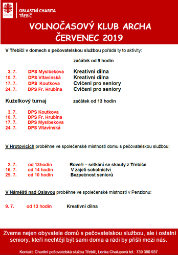 Program na červenec